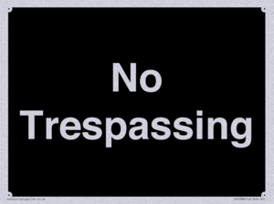 No Trespassing